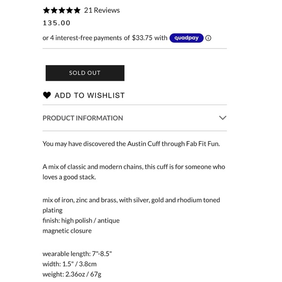 Jenny Bird Austin Cuff Adjustable Bracelet - Picture 12 of 12